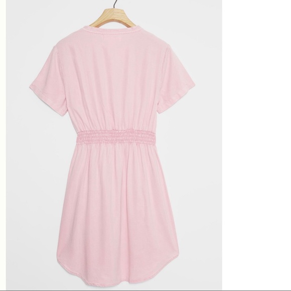(XL) Cloth & Stone Pink Liv Tie-Front Mini Dress - Picture 2 of 2
